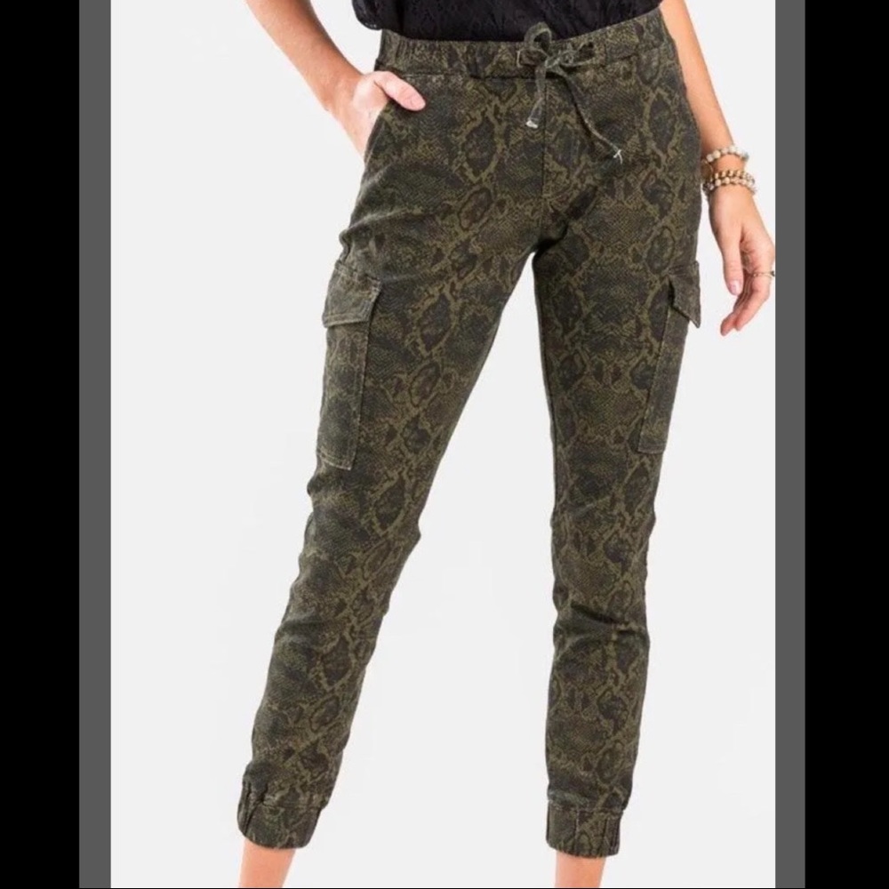 Almost Famous Snakeskin Cargo Joggers